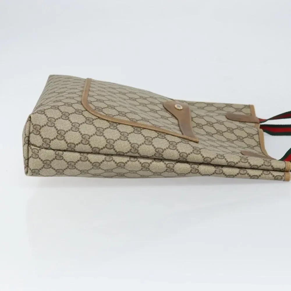 Gucci GG Supreme Web Tote Bag Beige